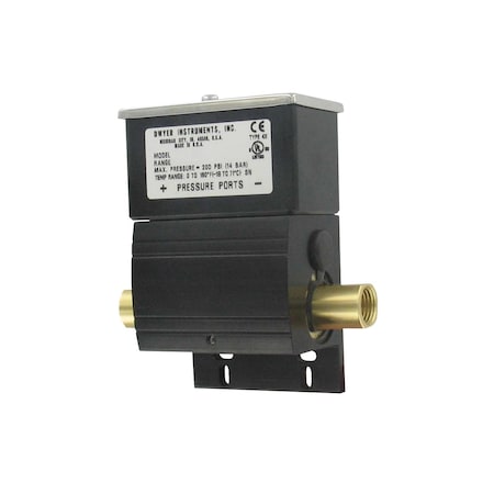 Dwyer Instruments Pressure Switch, Standard, SPDT, 1/4" FNPT, 10 to 25 psi Range, Brass DXW-11-153-2